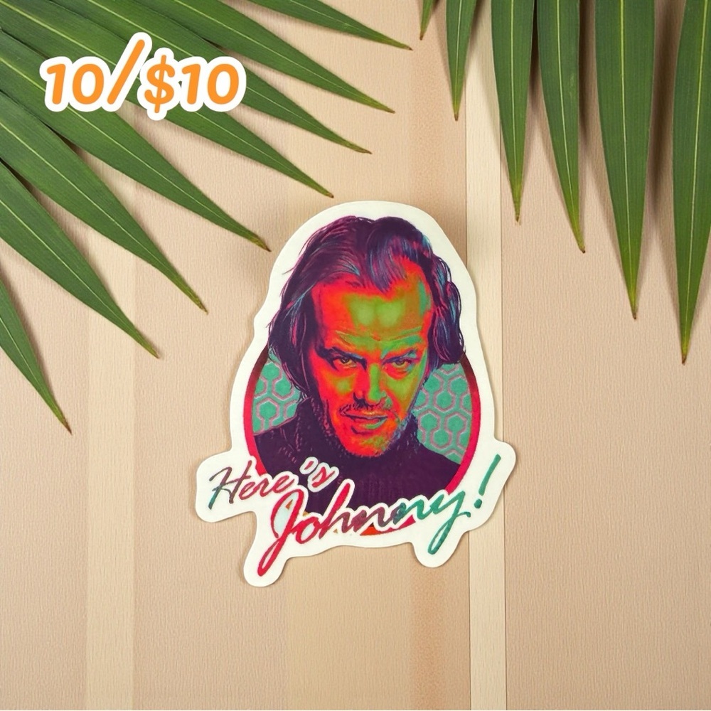 THE SHINING “HERE’S JOHNNY!” HORROR STICKER